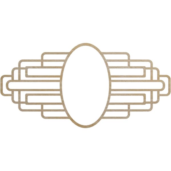 Ekena Millwork Elizabeth Wood Fretwork Pierced Ceiling Medallion, Birch, 40"W x 20"H x 11"IW x 19"IH x 1/4"T CMWP40X20X0250EBBI - main